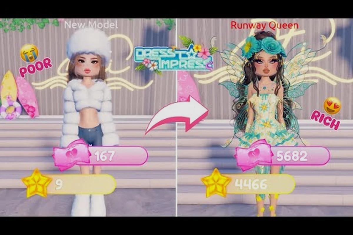 Tabla de rangos de Dress To Impress: Estrellas, colores y escalera completa